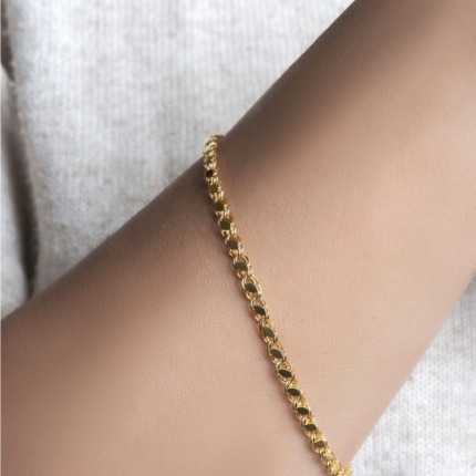 Pullu Altın Bileklik 14 Ayar 