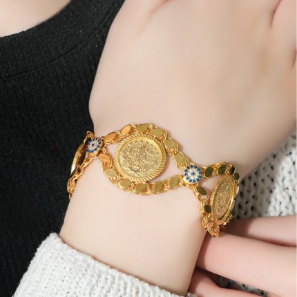 üçlü 8 ayar tuğralı bileklik - 59-62