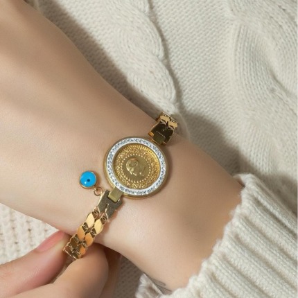 Çeyrekli Pullu Kelepçe 8 ayar - S