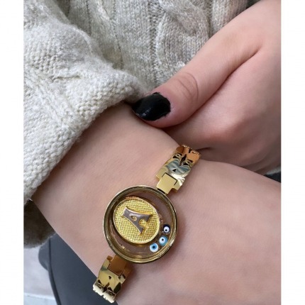 14 Ayar Camlı Harf Kelepçe - Tek Ebat