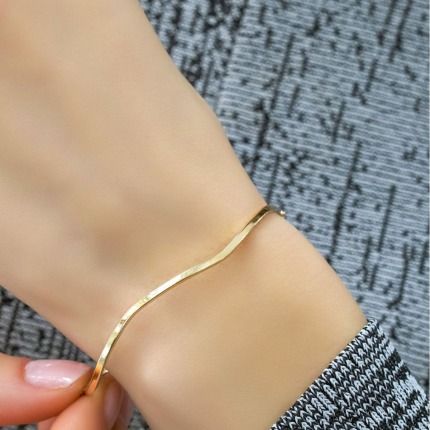 Zigzag Ray Kelepçe 14 Ayar 