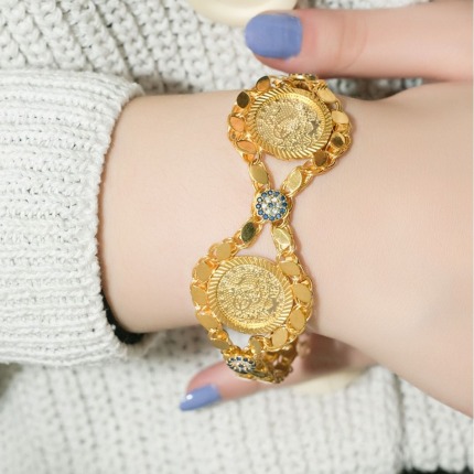 8 Ayar Ikili Tuğralı Bileklik - 59-62