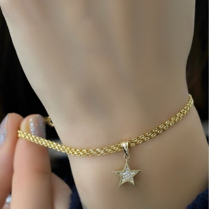 Yıldızlı Bismark Bileklik 14 Ayar - 15